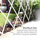 DIVCHI Wooden Expandable Trellis Wall Fence 180x60cm Pack of 3 White view 5