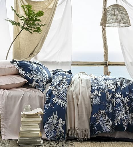 wallpapers Navy Palm Bedding amazon com
