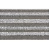 Chilewich Martha by Martha Stewart Boardwalk Stripe Shag Mat | Premium Indoor/Outdoor Doormat for Entryway, Kitchen, Dining Room, Bathroom, Patio, Waterproof Backing, Walnut, 1' 6" x 2' 4"