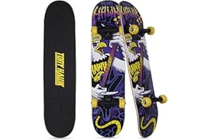 VOYAGER Tony Hawk 31" Skateboard - Signature Series 1 Skateboard with Pro Trucks, Full Grip Tape, 9-Ply Maple Deck, Ideal for All Experience Levels