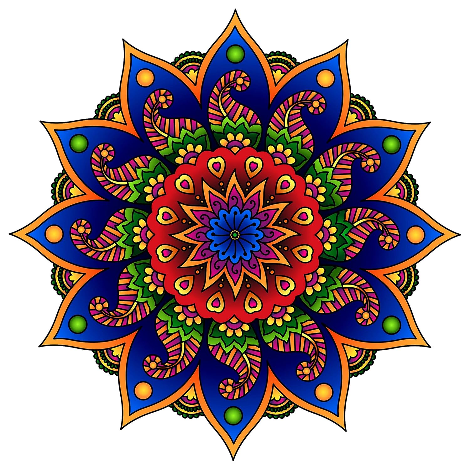 Buy All Your Design Diwali Self Adhesive Waterproof Vinyl Floor Rangoli