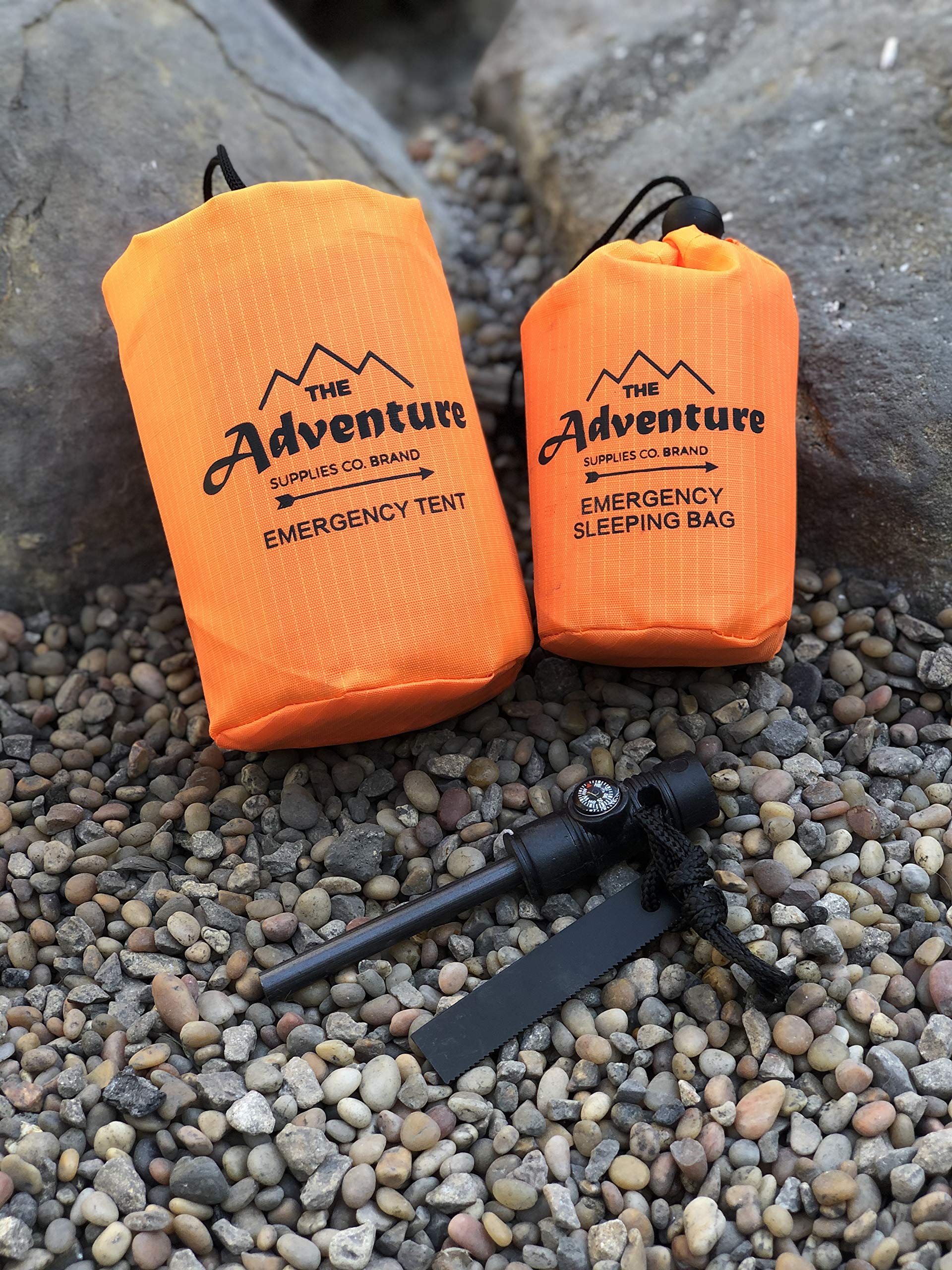 Emergency Sleeping Bag & Tent Shelter, Stocking Stuffer! Combo Prepper