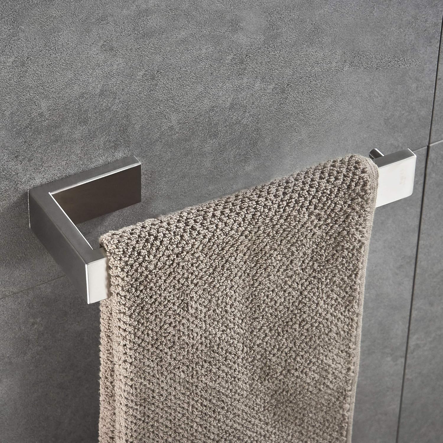 JunSun Matte Black Towel Ring Stainless Steel Towel Holder Contemporary Bathroom Hardware Towel Bar for Bathroom Lavatory Wall Mounted: Home & Kitchen