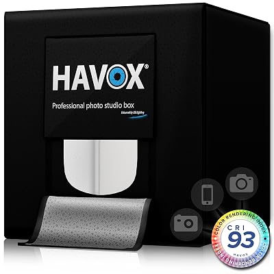 Photo Studio HPB-40XD - Dimension 16x16x16 - Super Bright Dimmable LED Lighting 5500k - 26,000 lumens - CRI 93 - Make Your Commercial Photos