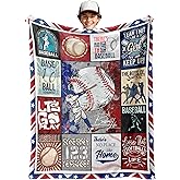 Baseball Throw Blanket 320gsm Kids Blanket Fluffy Cozy Soft Warm Plush Lightweight Decorative Blanket Gifts for Boys Girls Women Men Baby, Blankets Quilt for Bed Sofa Chair Couch (Baseball 2, 60"x50")