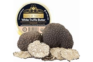 Fresh Black Burgundy Truffles (Tuber Uncinatum) 4 oz (112gr) and TASTE OF TRUFFLES White Truffle Butter