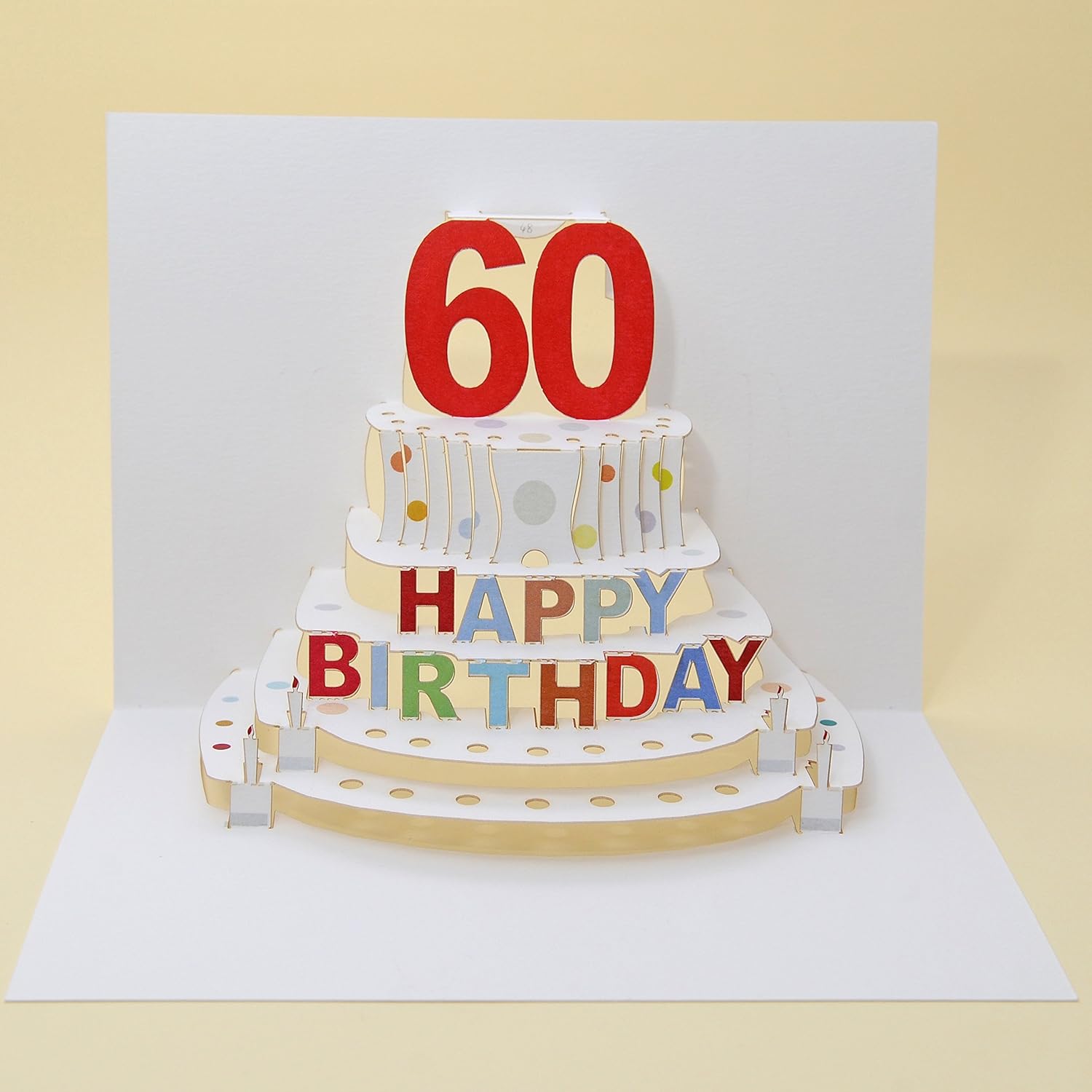 Forever Handmade Cards Pop Ups POP48-60th Birthday - Laser Cut Pop Up Card - Image 3