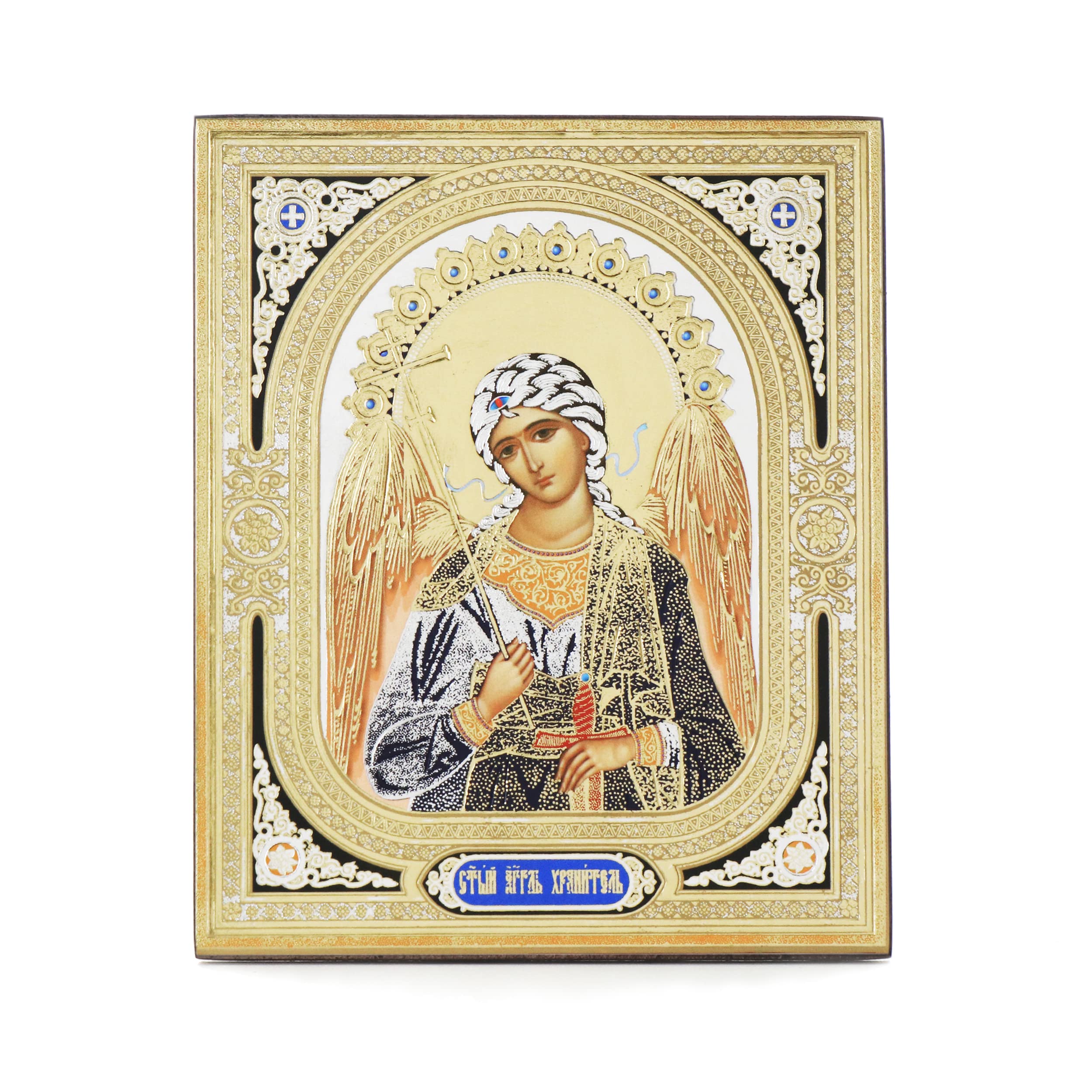 NKlaus 11368 Guardian Angel Wooden Icon 10 x 12 cm Christian Orthodox