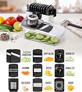 Fullstar 11-in-1 Mandoline Slicer Spiralizer Julienne Grater White view 3