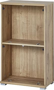 Germania 3810-243 Schuhschrank (Korpus) mit 2 Metallschuhkörben Colorado in Navarra-Eiche-Nb. , 53 x 91 x 30 cm (BxHxT)
