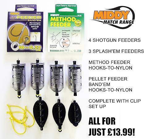 Middy Shotgun Feeders Splash Em Feeders 7 Feeders Pack Combo
