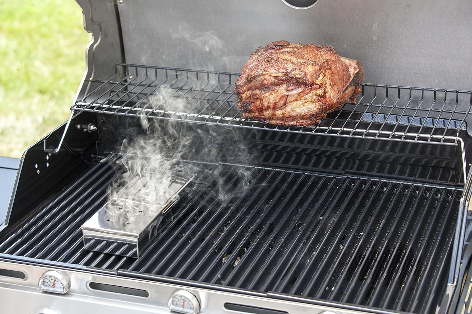 Char-Broil Stainless Steel Smoker Box: Garden & Outdoor