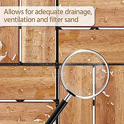 Yaheetech 108pcs Hardwood Interlocking Patio Deck