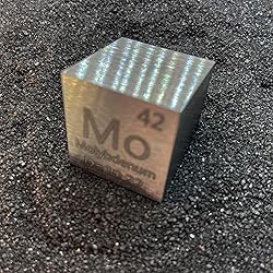 Molybdenum Metal Element Cube - Laser Engraved