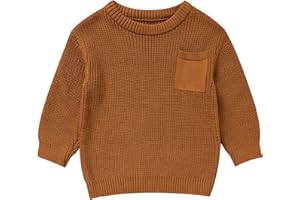 Viworld Toddler Girl Knit Sweater Blouse Pullover Warm Crewneck Long Sleeve Tops for Toddler Boy Fall Winter Clothes
