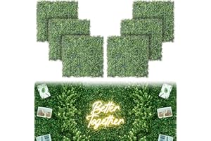 Luyue 6PCS 20”×20” (Equal to 24PCS of 10”X10”) Boxwood Panels, Artificial Grass Wall Panels Fake Greenery Backdrop Wall Grass Backdrop Artificial Plant Walls for Outdoor Indoor Garden Fence Backyard