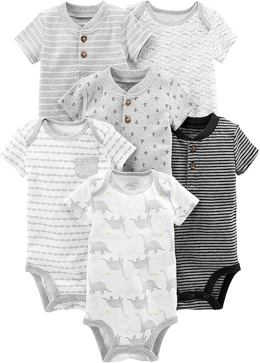 precious firsts made by carter's 6 short sleeve bodysuits