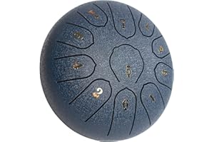 SAROSPAN Steel Tongue Drum 11 Note 6 Inches D-Key Tank Drum Handpan Drum Percussion Instrument for Meditation Entertainment Musical Education Concert Mind Healing Yoga