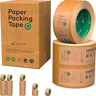 Pandabode Kraft Paper Packing Tape 48mm x 50m Brown 1/3/6/12 Pack