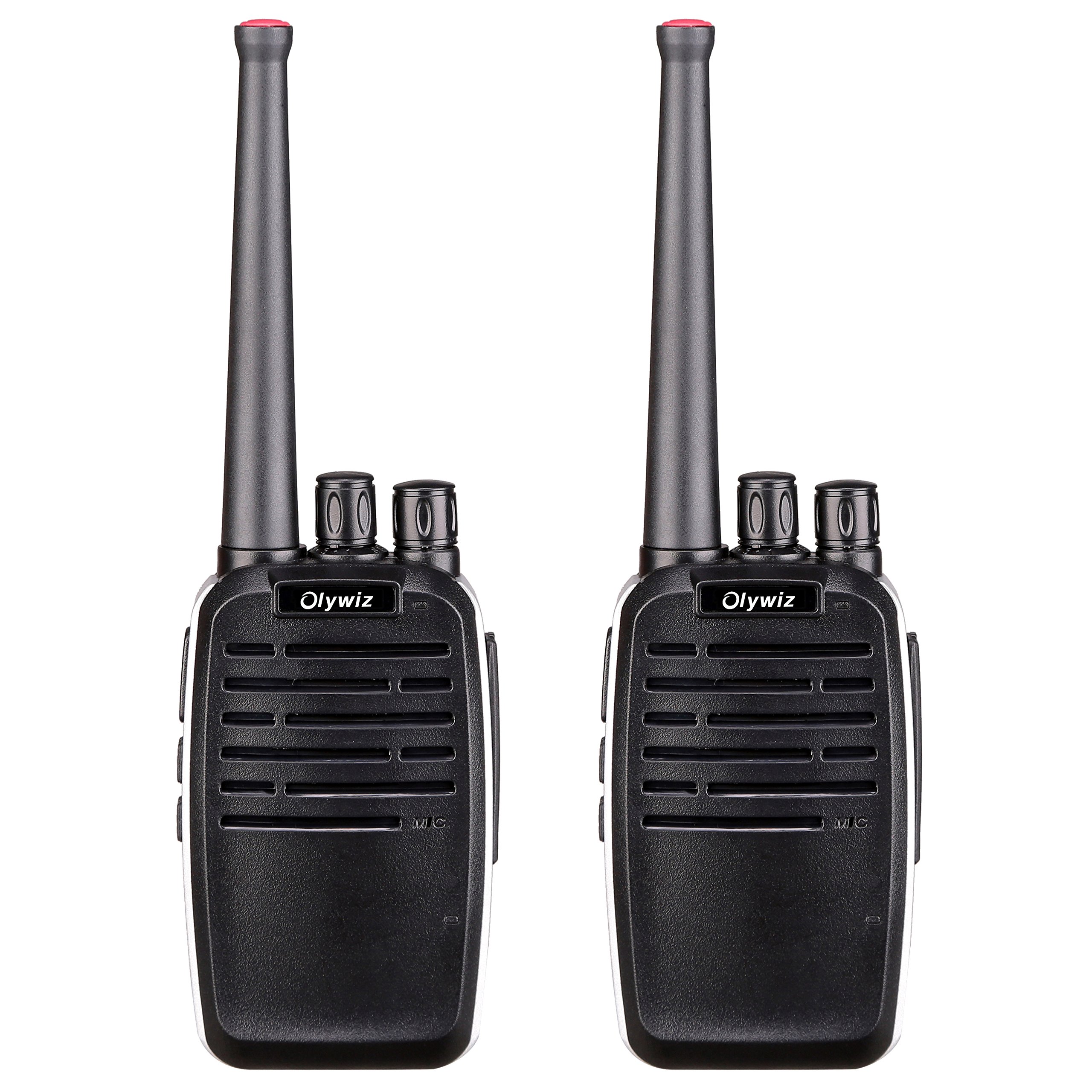 Walkie Talkies 2W Olywiz-819 Aluminum Body Tiny Walkie Talkies Handheld 16 Channels 1800 mAh Battery Two Way Radio 2 Pack