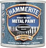 Hammerite Direct to Rust Metal Paint Hammered Black 250ML view 2