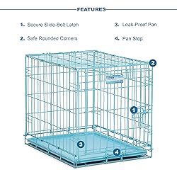 MidWest Homes for Pets Single Door Blue Folding