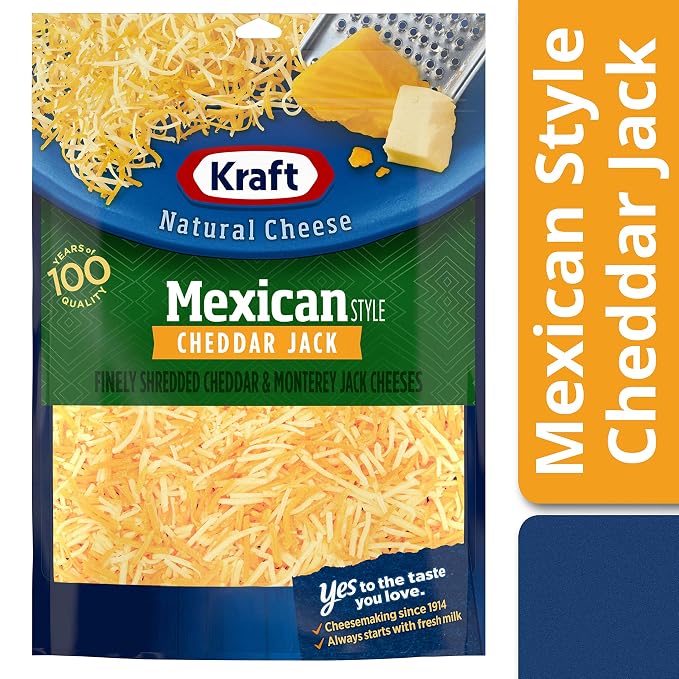 Kraft mexican cheddar/montjack finely shredded 8oz (021000638970)