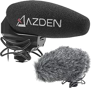 Azden SMX-30 Stereo/Mono Switchable Video Microphone with Furry Windshield Cover
