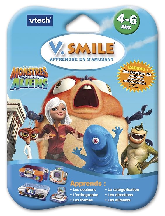 Vtech – Cartouche de Spiel v. Smile (Motion) 3D Monster gegen Aliens – 84445