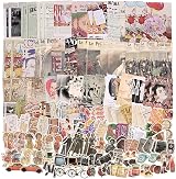 Draupnir 200Pcs Vintage Scrapbooking Stickers Paper Pack DIY Retro Journaling