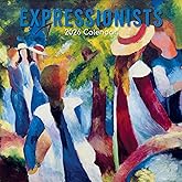 2026 Square Wall Calendar - Expressionists 12 x 12 Inch Monthly View, 16-Month, Art Theme, Includes 180 Reminder Stickers