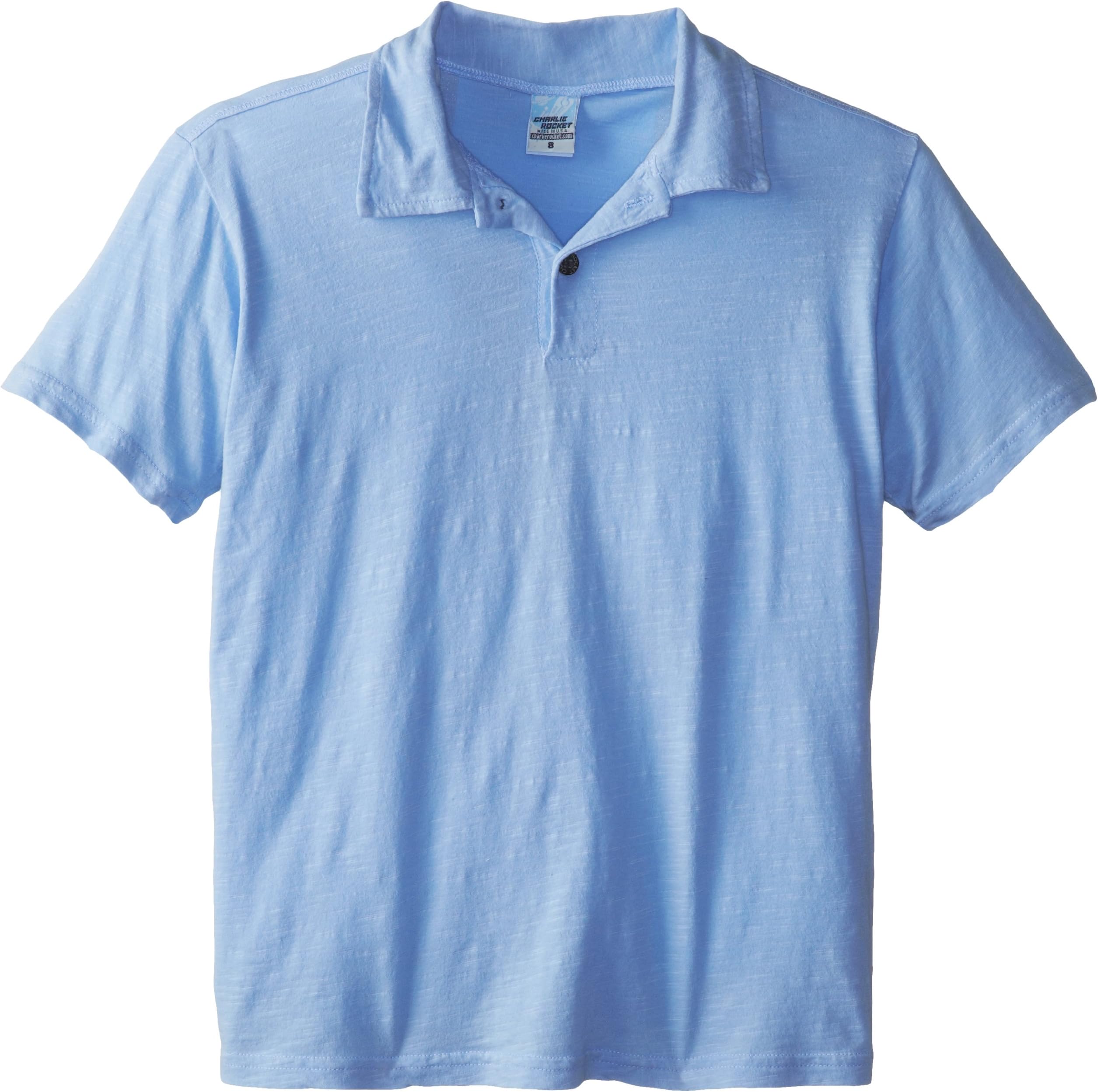 Charlie Rocket Big Boys' Solid Polo Shirt