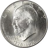 1976 D Type 2 Eisenhower Bicentennial Dollar Clad Uncirculated $1 Coin | Collectible Coin: Eisenhower Dollar, 1976-D, Copper-Nickel Clad, Uncirculated