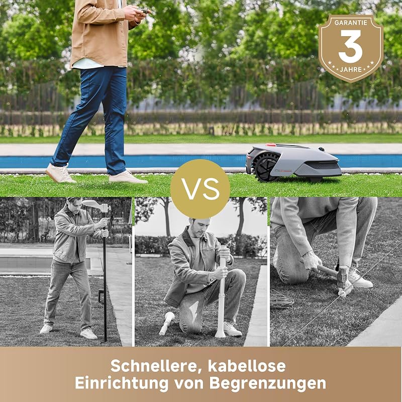 A1 Pro Mähroboter, Kabellose Einrichtung von Begrenzungen, 2000㎡
