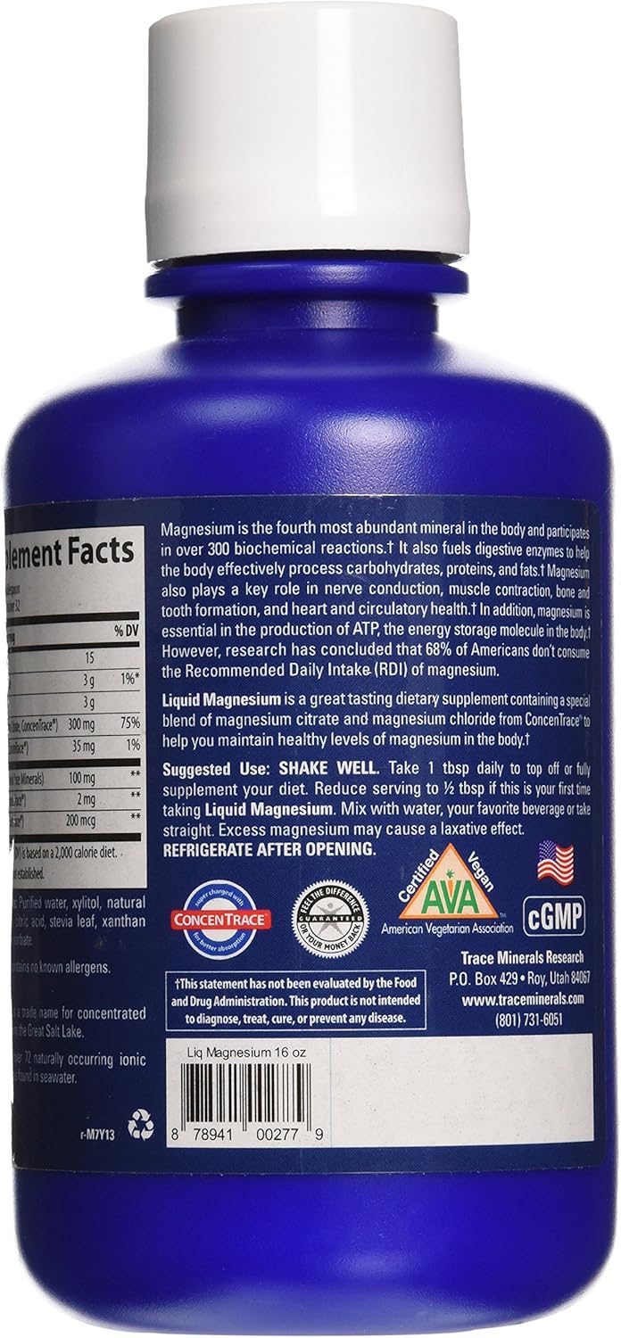 Trace Minerals Research Liquid Magnesium 300 Mg, 16 Fl oz: Health & Personal Care