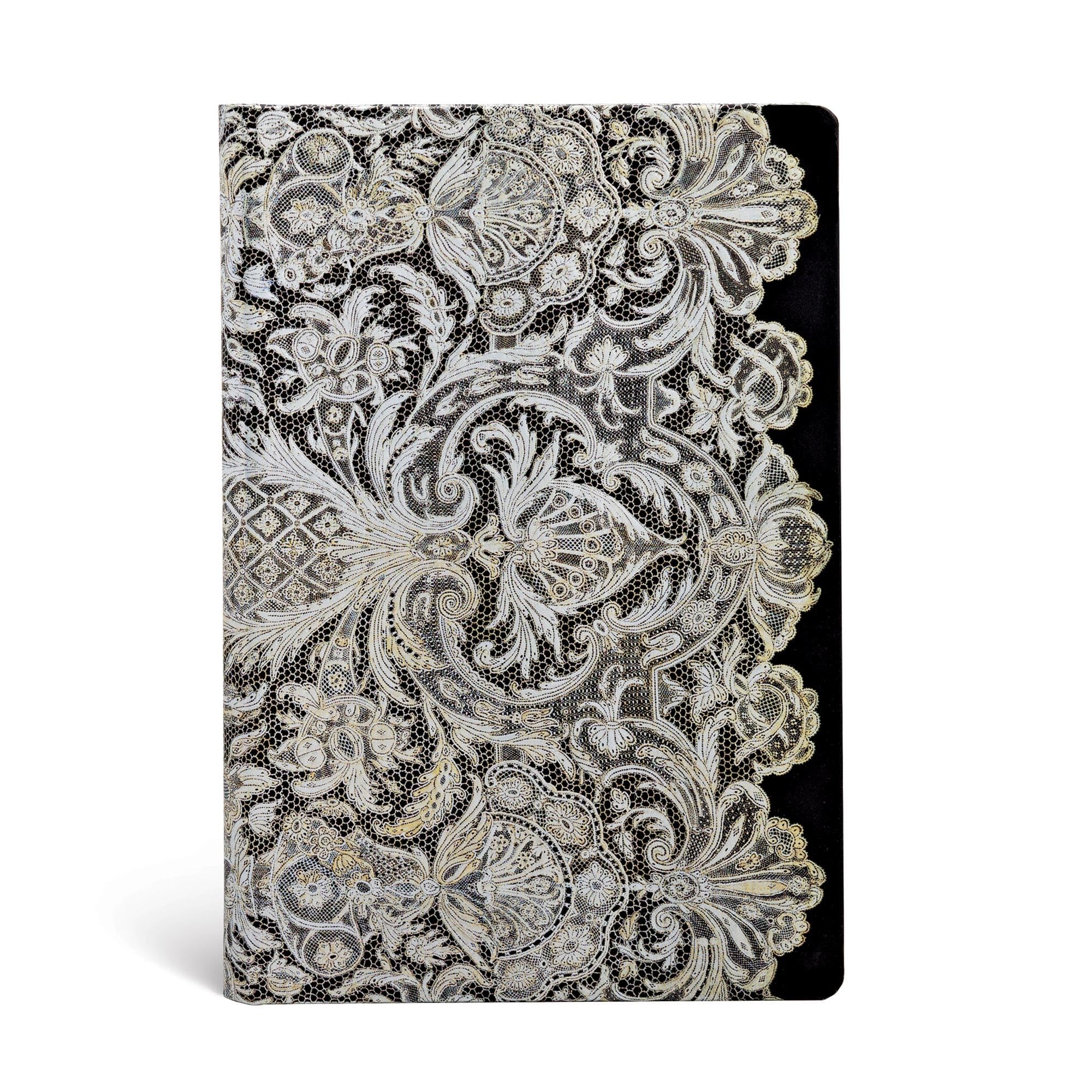 Paperblanks Lace Allure Ruled Mini Notebook - Ivory Veil