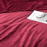 MOONLIGHT20015 Fleece Blanket 200x240 cm Burgundy 400 GSM Silk Touch view 6