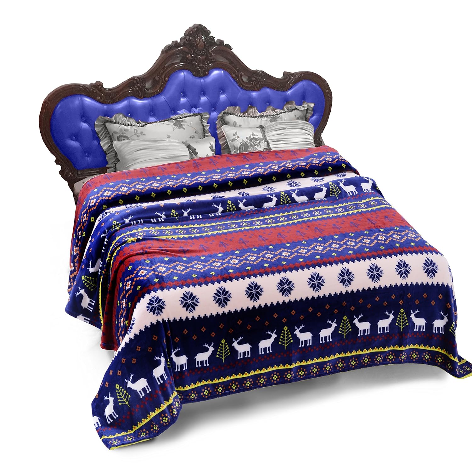 JML Plush Blankets, Blankets King Size 79" x 91" Soft Warm, Flannel
