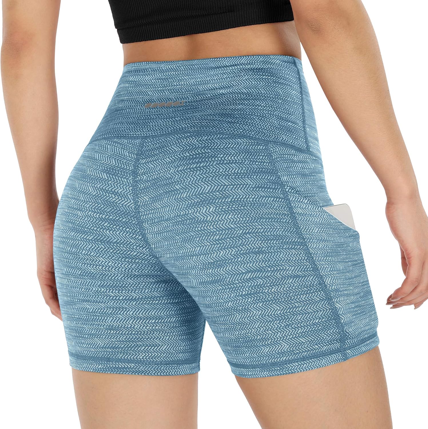 ODODOS Women's 5"/2.5"/9" High Waist Bike Shorts with Pockets Workout Sports Athletic Running Biker Yoga Shorts: Clothing