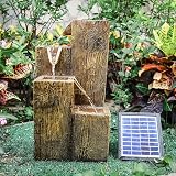 BTGGG Solar Powered Garden Fountain with LED Light - Outdoor Water Feature view 1
