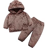 Hikido Fluffy Snug Pants Sets Outfit 1-5T Toddler Cute Fall Winter Pullover Clothes