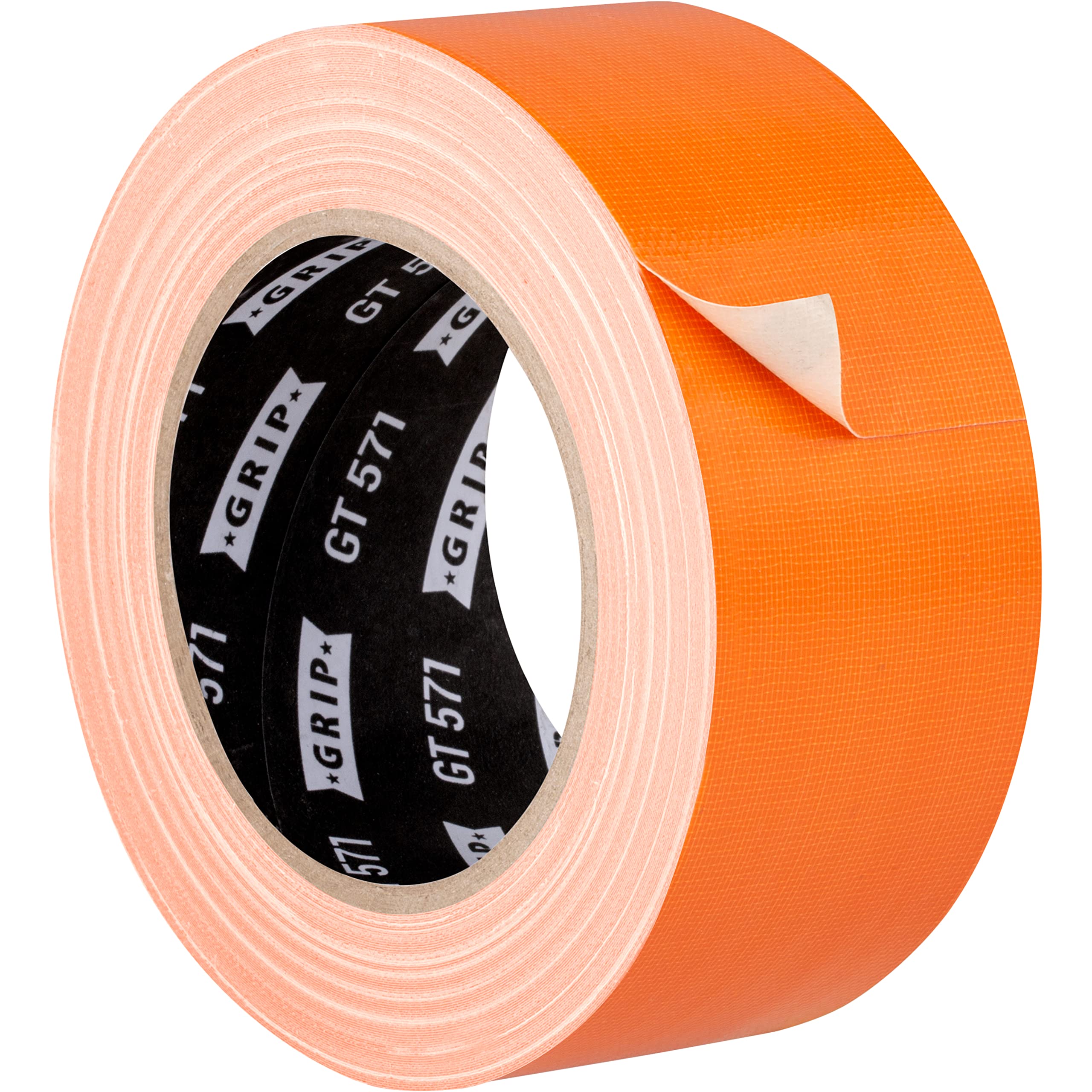 GRIP Eventbasics GT 571 Fabric Tape Orange 50 mm x 25 m Universal Fabric Tape for Repairing, Bundling and Fixing