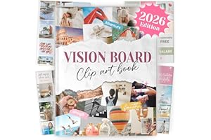 BrightenKidz Vision Board Book – Create Your Dream Life with Inspirational Clip Art, Collage Pictures & Quotes | Vision Board Supplies Kit for Women | Ideal Magazines to Visualize & Achieve Your Goals