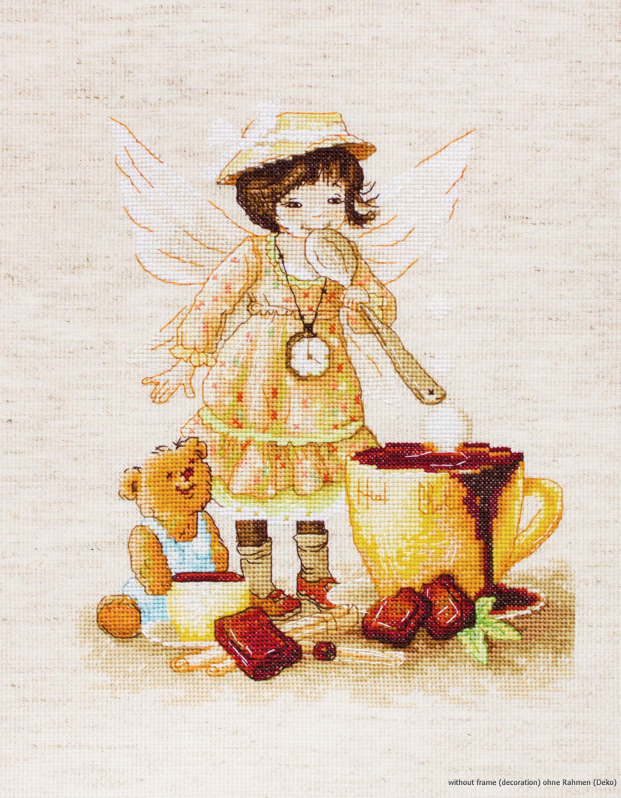 Luca-S Cross Stitch Kit, Cotton, Multicoloured, 18,5x22,5cm