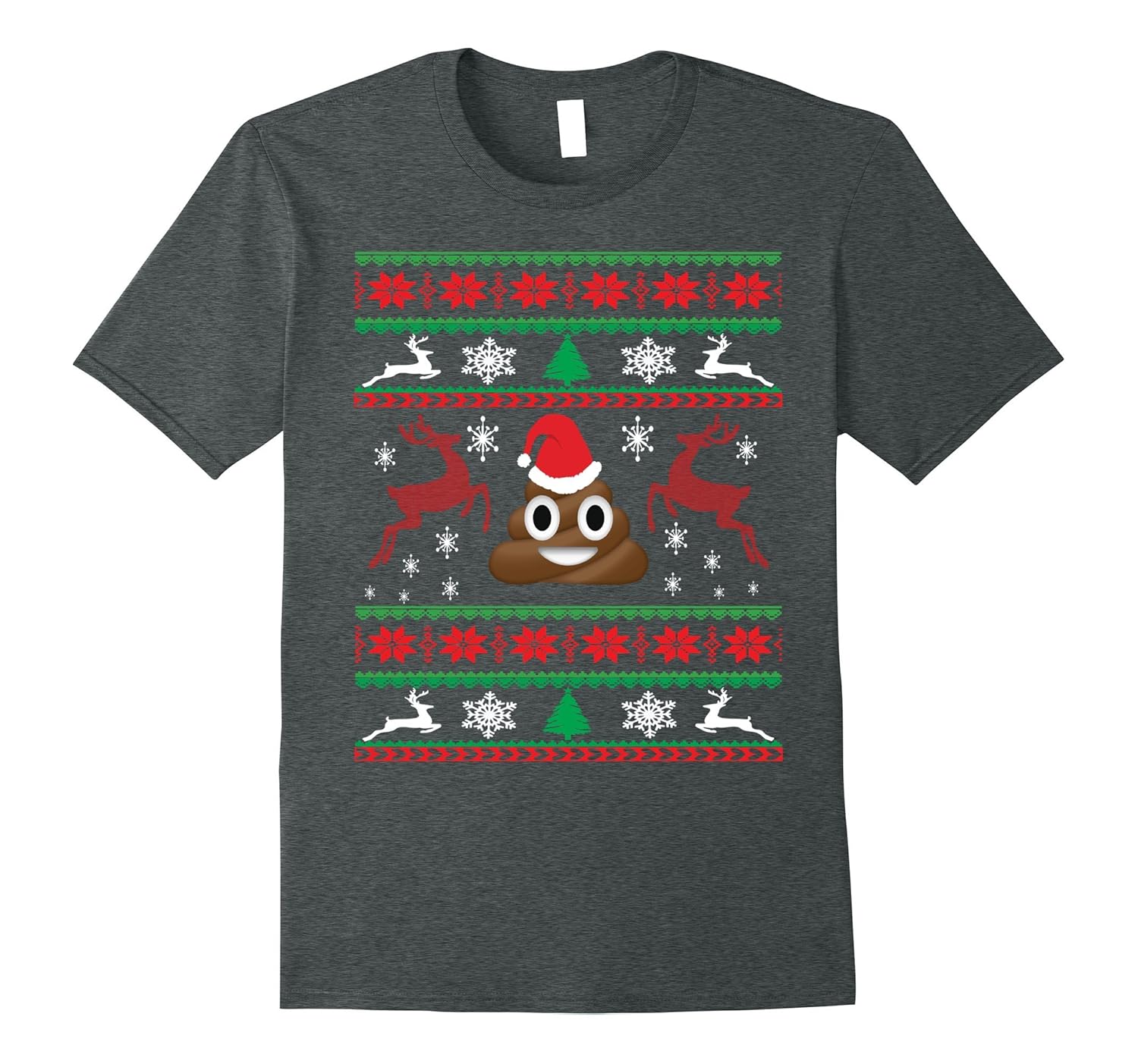 Funny poop emoji christmas shirt ugly sweater gift-ANZ