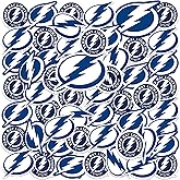NHL Tampa Bay Lightning 50ct Vinyl Large Deluxe Stickers Variety Pack – Officially Licensed Team Logos – Laptop, Water Bottle, Scrapbooking, Tablet, Indoor/Outdoor