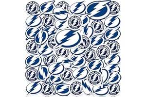 GRAPHICS & MORE NHL Logo Tampa Bay Lightning 50ct Vinyl Large Deluxe Stickers Variety Pack - Laptop, Water Bottle, Scrapbooking, Tablet, Skateboard, Indoor/Outdoor