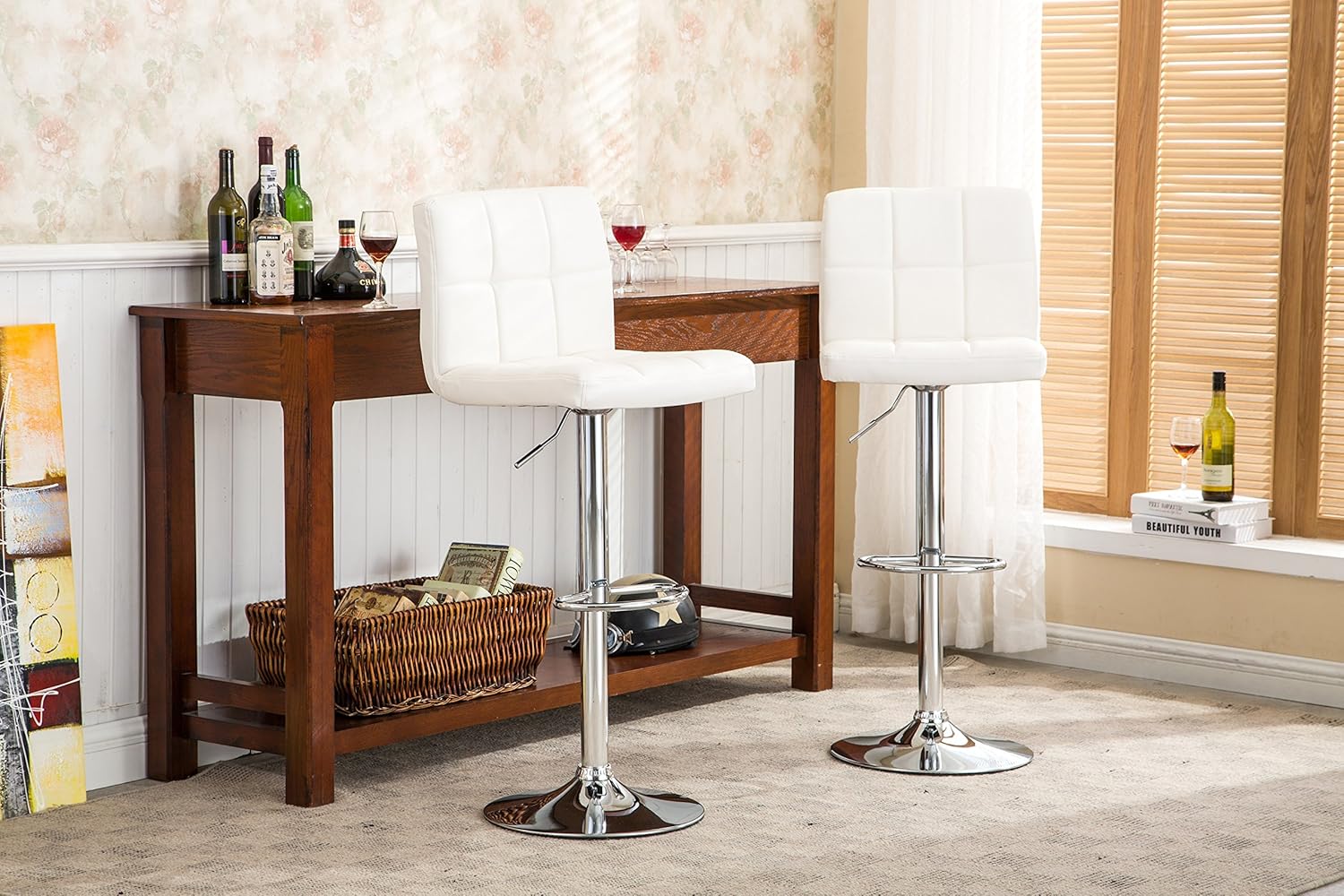 Best Bar Stool Adjustable White