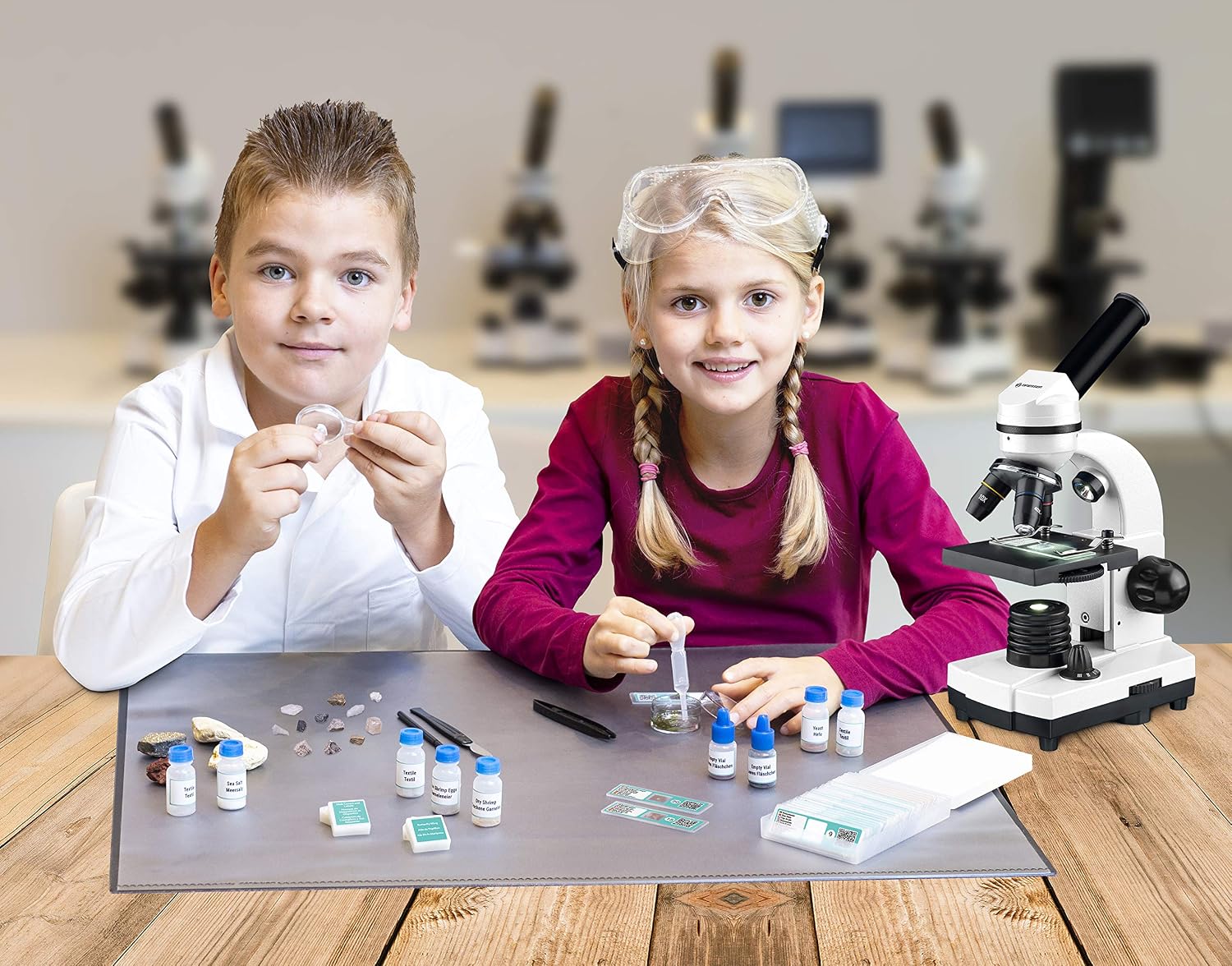 Bresser Junior Smart Microscopy Accessory Kit with QR Code for Additional Info, White, Standard - Image 4