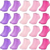 ZERULETS Toddler Girls Socks, 20 Pairs Ankle Low Cut Short Soft Socks for Girls Kids Children Aged 1-13